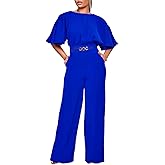 acelyn Elegant Jumpsuit for Women Dressy Sexy Plus Size Wide Leg Pant Suit One Piece Party Outfits