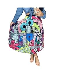 Falda larga plisada de cintura alta para dama, estilo vintage