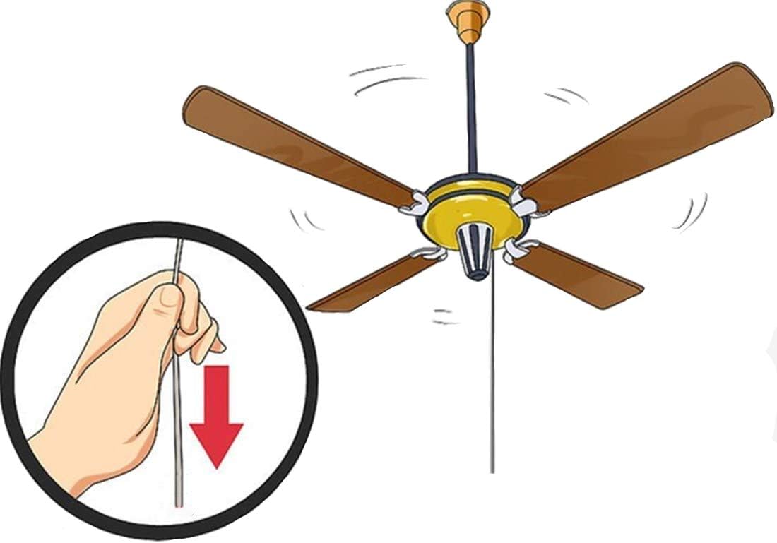 Ceiling Fan Switch Zing Ear Pull Chain Switch ZE-268S1 3 Speed 4 Wire Pull Chain Switch Control Ceiling Fan Replacement Speed Control Switch.(Brass) - - 