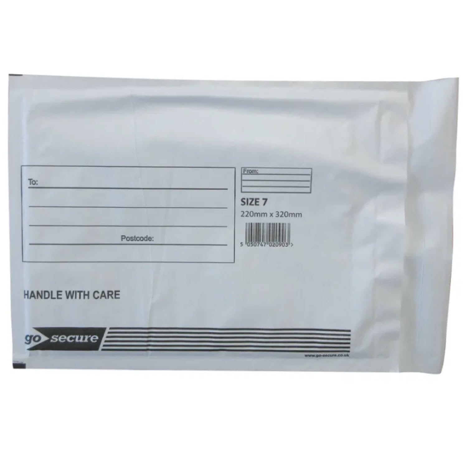 GoSecure Bubble Envelope Size 7 Internal Dimensions 240x320mm White (Pack of 50) KF71451