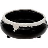 Boston International Ceramic Dishwasher and Microwave Safe Halloween Party Decorations Serving Bowls, Holds 10 Cups, Cauldron