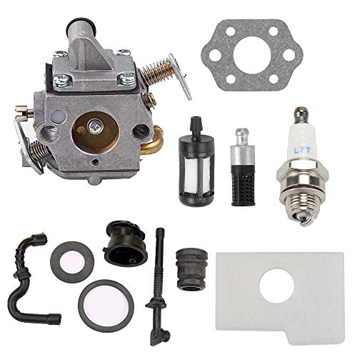 Anzac C1Q-S57 Carburetor for Stihl 017 018 MS180 MS180C MS170C Chainsaw with Air Filter Fuel Line Hose Tube
