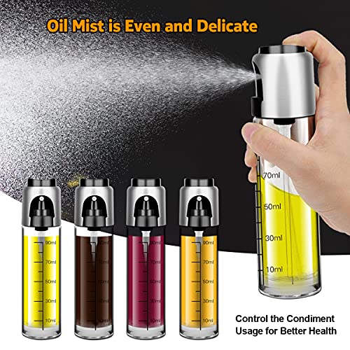 BEYAHELA Oil Spritzer Bottle for Air Fryer 2 Pack with Holder, Oil