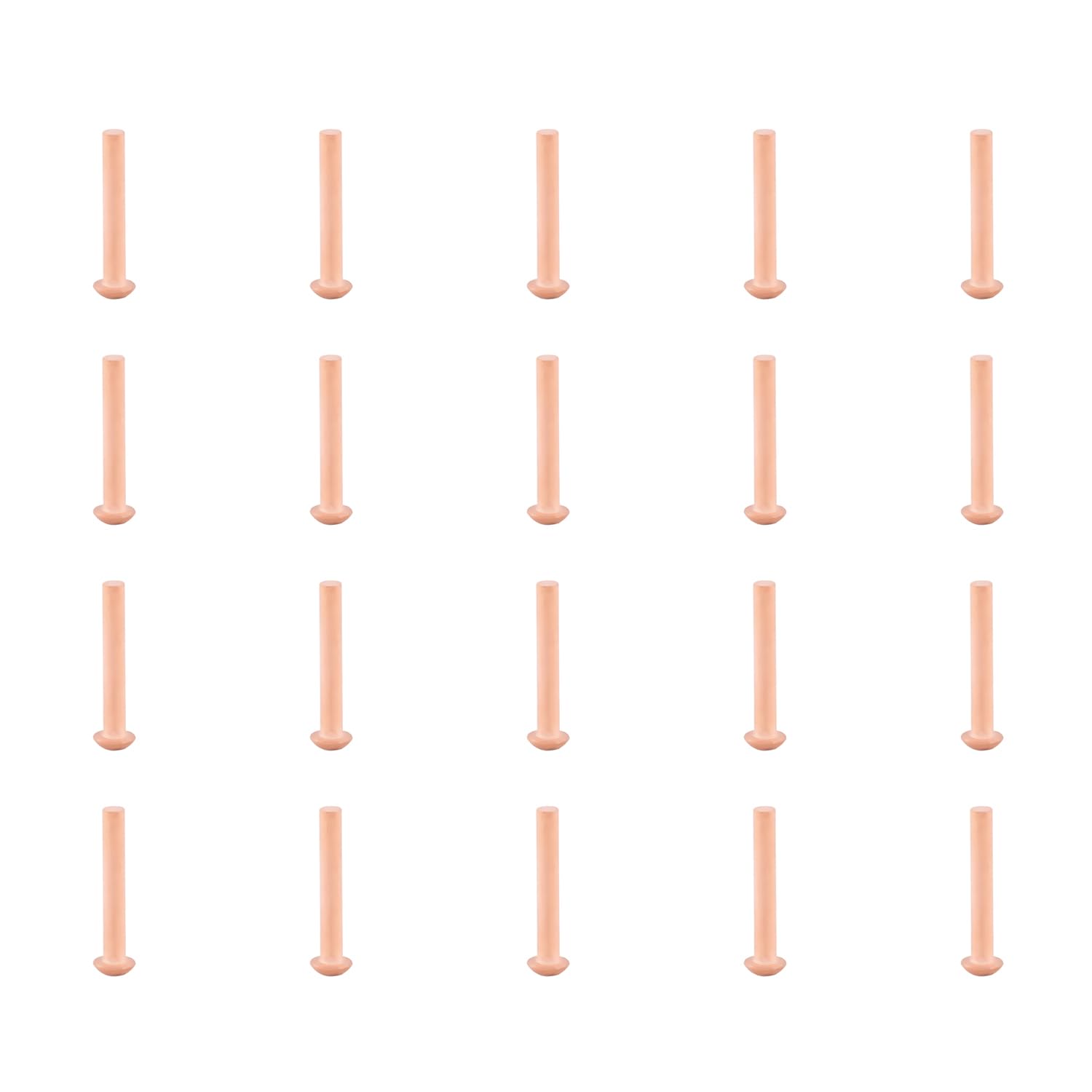 Aicosineg Solid Rivets,50Pcs M3 Round Head Copper