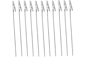 QLXHBOT Metal Wire Alligator Clamp Long-Tailed Alligator Iron Clip Clasp 6 inch /150mm for DIY Card Clip Holder-50Pcs