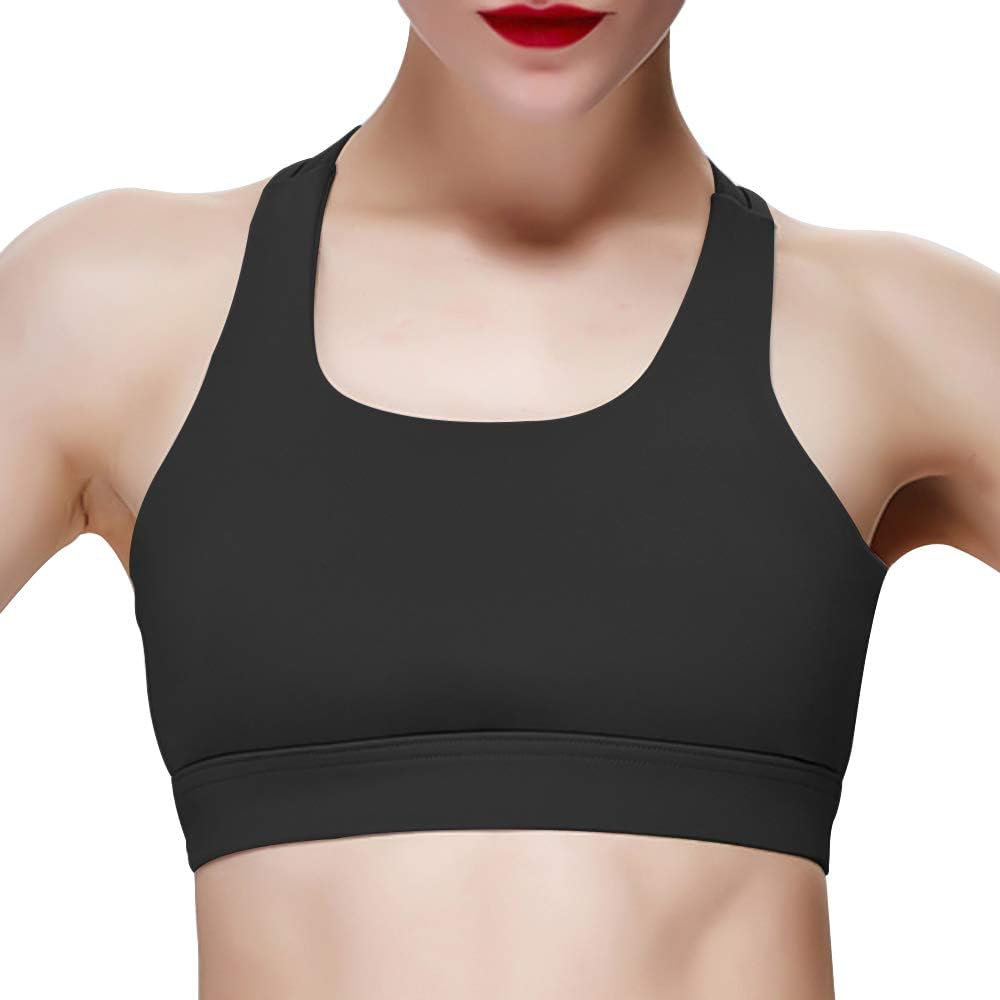 High Impact Sport Bra, Womens Sports Bra Quick Dry Cross Back Workout Bra with Removeable Pads for Gym Yoga Running Fitness