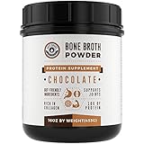 Bone Broth Protein Powder Chocolate 16Oz, Grass Fed - Non-GMO, Gut-Friendly, Dairy Free Protein Powder, Left Coast Performance