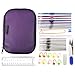 Mixed Aluminum Handle Crochet Hook Knitting Knit Needle Weave Yarn Set Full Kit,Crocheting Kits with PU Case