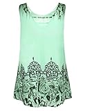 Laksmi Women's Sleeveless Scoop Neck Loose Tunic Tank Vests