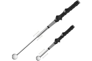 WIGERLON Retractable Golf Swing Training Aid,Golf Swing Practice Stick,Golf Grip Trainer,Golf Swing Aid for Warm-up,Click Stick Golf Trainer for Right Handed New