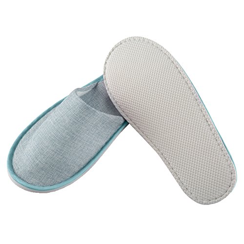 Xiaofeisi 12 Pairs Unisex Disposable Hotel Slippers NonSkid Disposable