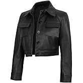 Blingsoul Trendy Short Real Lambskin Womens Leather Jacket - Cropped Leather Jacket Women