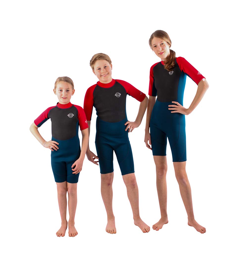 The Wetsuit Factory KIDS 2.5mm Neopren Shorty blue/red, 10/11Y