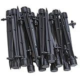 UCLEVER Adjustable Irrigation Drippers Drip Emitters Barbed Connector 4mm/7mm Tube, 360 Degree Water Flow Drip Irrigation System, Pack of 50