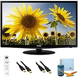 28" Slim LED HD 720p TV Clear Motion Rate 120 Plus Hook-Up Bundle - UN28H4000. Bundle Includes TV, 3 Outlet Surge protector with 2 USB Ports, 2 -6 ft High Speed 3D Ready 1080p HDMI Cable, Performance TV/LCD Screen Cleaning Kit, and Cleaning Cloth.