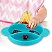 Qshare Toddler Plate, Baby Plate for Babies Toddlers and Kids, Portable BPA-Free FDA Approved Strong Suction Plates for Toddlers, Dishwasher and Microwave Safe Silicone Placemat 9x8x1.5 Inch