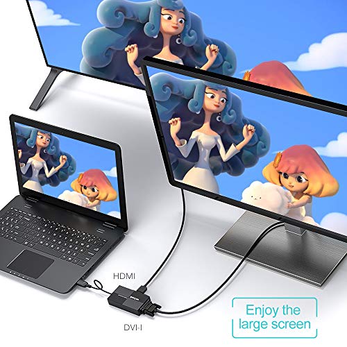 USB to HDMI VGA DVI Adapter, USB3.0 Converter with 2K Full HD 2048x1152 for Multiple Monitors