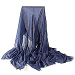 ZORJAR Women Fashion Linen Silk Scarf Shawl Wrap Soft Long Large 39"x79"