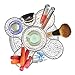 mDesign Decorative Cosmetic Organizer Spinner for Bathroom Vanity Countertop - Holds Makeup, Blenders, Lip Gloss, Mascara Hair, Brushes, Beauty Accessories - Textured Plastic - Clear
