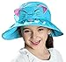 Bienvenu Kids Girls Wide Brim Visor Sun Hat - UV Protection Foldable Beach Cap,SkyBlue