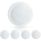 ECOELER 6" LED Flush Mount Ceiling Light, Dimmable Surface Mount Disc Light for 3.5" & 4" J-Box or 5/6" Recessed Can, Aluminum Trim, 16.5W 1000Lm, 4000K Cool White, ETL Listed, 4Pack