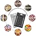 EAONE 200 Pcs Mylar Ziplock Bags, Resealable Bags for Packaging Coffee Bean Candy Food Storage Hanging Pouch (Black 3 x 4.7 Inch)