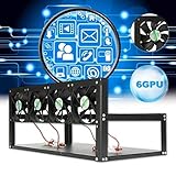 6 GPU 4 Fans Steel Coin Open Air Mining Frame Rig