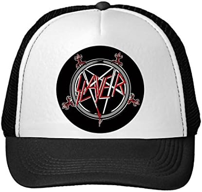Opeeda Black Adjustable Trucker Hat Snapback Caps For Men/Women Printed Slayer Band Swords Star