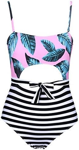 JABERAI Cut Out Printing One Pieces Swimsuits, S
