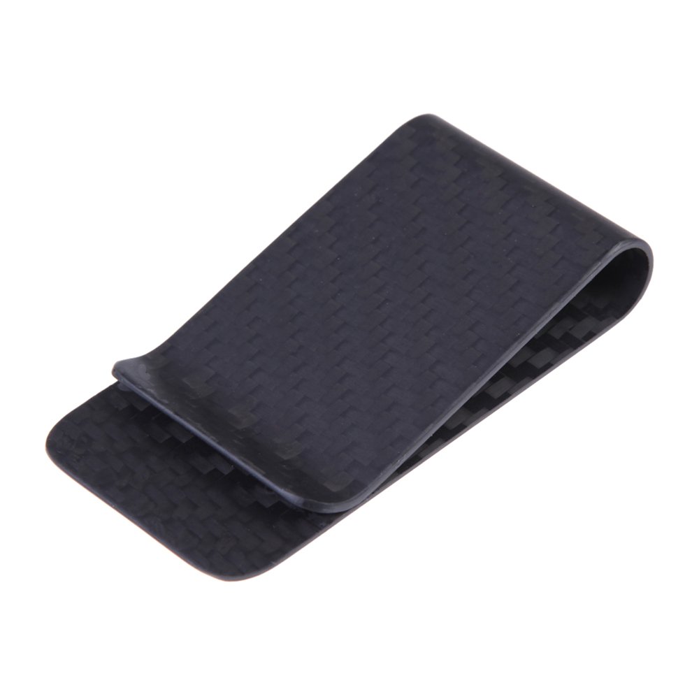 Anself Real Carbon Fiber Clip Glossy Matte Money Business Card Credit Card Holder Clip 7 x 3.8 x 1.2 cm