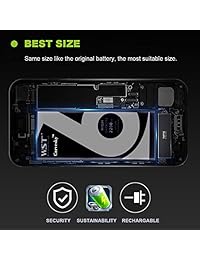 carvesky 1810 mAh batería de ion de litio para de repuesto para iPhone 6 con total Repair Kits de herramientas, tornillos, instrucciones y protector de visualización con 24 meses de garantía) [sólo para iPhone 6], Negro