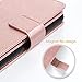 BENTOBEN iPhone 6 Plus Case, iPhone 6S Plus Wallet Case, Folio Flip Wallet Cover Faux Leather Credit Card Slots Cash Holder Wristlet Protective Case for iPhone 6 Plus/6S Plus (5.5 inch), Rose Gold