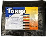 8 Ft. X 10 Ft. Heavy Duty 6 Oz. BLACK Poly Tarp 11-12 Mil Thick