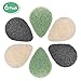 Konjac Face Sponge - 6 Pack Natural Facial Sponges (Pure Konjac, Green Tea and Activated Bamboo Charcoal) for Face Exfoliating, Gently Deep Pore Cleansing, Bath Sponges, Suit for All Skin Type
