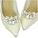 Ruihfas Fashion 2 Pcs Charming Women's Crystal Rhinestone Shoe Clips Double Buckles Shoes Decoration for Wedding Party