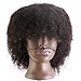 Afro Mannequin Head 100% Human Hair Hairdresser Training Head Manikin Cosmetology Doll Head (Table Clamp Stand Included) HI0210D (HI0210D)