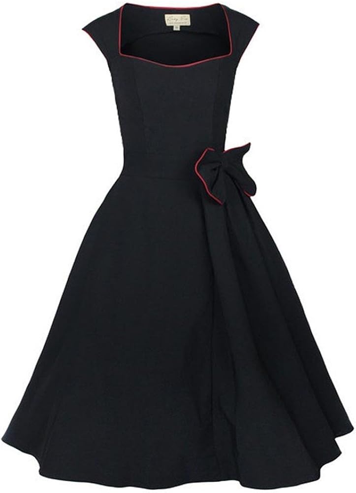 black 50s dress