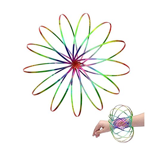 GZQ Fun Toys Flow Rings Kinetic Spring Toy Sculpture Ring Game Educational Interactive Arm 3D Ring Toy Stress Relief for Kids Girls Adults Great for Work, Office, School (Multicolor)