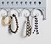 Mango Steam Wall Mounted Closet/Wardrobe Display Hanger Organizer for Jewelry & Earrings With Hooks for Necklaces, Bracelets, Accessories - Silver