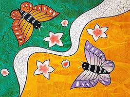 El Boyama 2 Renkli Kelebek Tabak Seti 3 Lu Amazon Com Tr