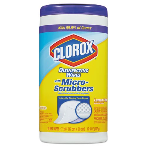 Clorox Disinfecting Wipes with MicroScrubbers (B00P1P46D6) Amazon
