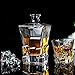 KANARS Whiskey Decanter Set - 25 Oz Crystal Liquor Decanter Carafe with 4 Rock Glasses 9 Oz For Bourbon, Scotch, Vodka, Rum or Whisky - Gift for Men Dad Husband Brother Adult Groomsmen - 5 Piece