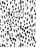 Watercolor Softcover Dot Grid Journal: Black And White, Large 8.5 x 11 (Bullet Grid Journals)