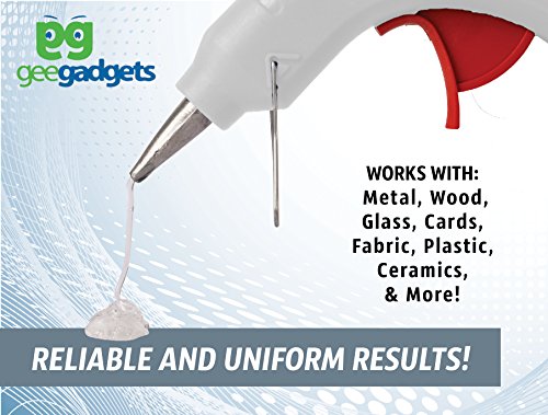 Hot Glue Gun - Rapid Heating and Quick Melt for Arts and Crafts, Household Sealing, Repairs and DIY Projects - 20 Watt - White - By Gee Gadgets