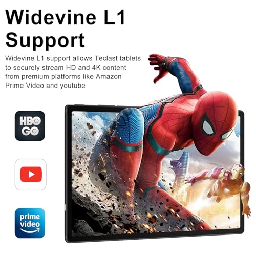 JVVQTB Tablet Android 15 Octa Core 30GB RAM + 128GB ROM (2TB TF) tablets 10 Inch | 5G + 2.4G WiFi | GPS |Widevine L1|Gemini AI|FHD | Bluetooth 5.0 | 8MP + 5MP | Type C, Tablets with a case - Black
