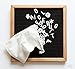 Felt Letter Board - Vintage Corporate Peg Message Board - 10 by 10 inch Oak Wood Frame, 290 White Changeable Letters, Numbers and Punctuation - Desk Stand, Mounting Hook, and Free Letter Bag