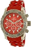 Invicta Men's Sea Spider Red Polyurethane Band Steel Case Swiss Quartz Analog Watch 22088