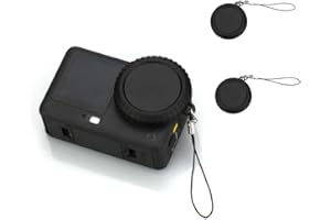 2pcs Lens Cap for DJI OSMO Action 5 pro/4/3 Action Camera Silicone Lens Guard with Anti-Loss String Protective Case Anti-Scra