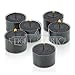 Set of 36 Black Tealight Candles with Clear Cup Burn 8 Hour, Unscented, in a Box