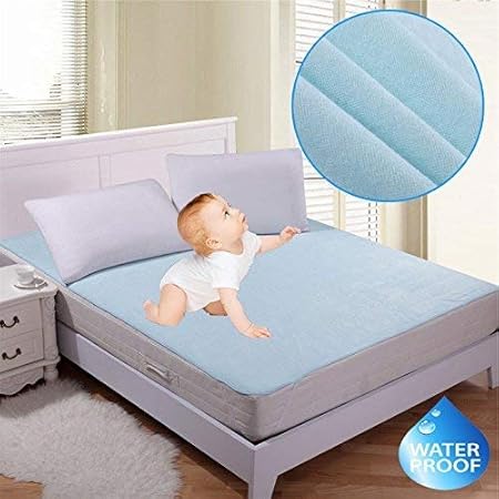 Star Bazaar18 Home Waterproof Hypoallergenic Mattress, Non woven - Protector for King Size Bed (72 x 78 inch, Blue)